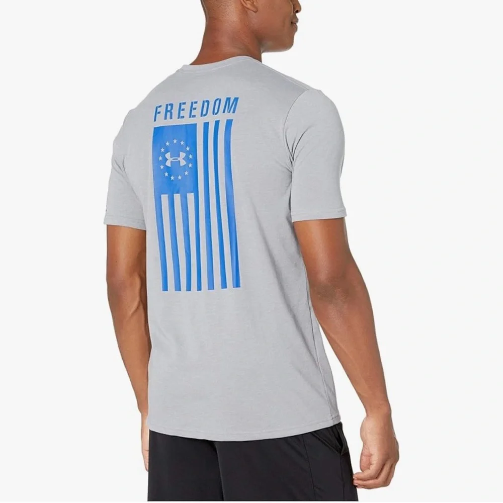 Under Armour Men's New Freedom BFL T-Shirt in Grey - Picture 2 of 8